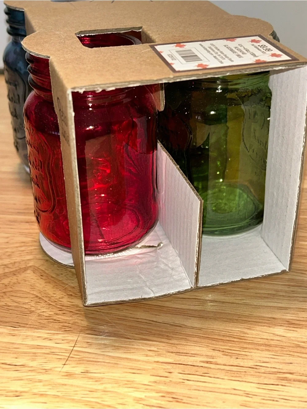 Decorative Mini Mason Jar Glass Set of 4 - Home Kitchen
